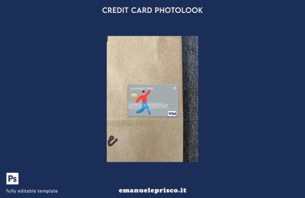 modello frontale photolook con carta visto Afghanistan Maiwand Bank in stile ver